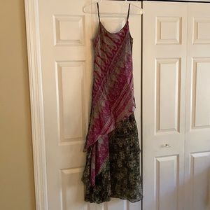 Super féminine 100% Silk Culture tiered dress